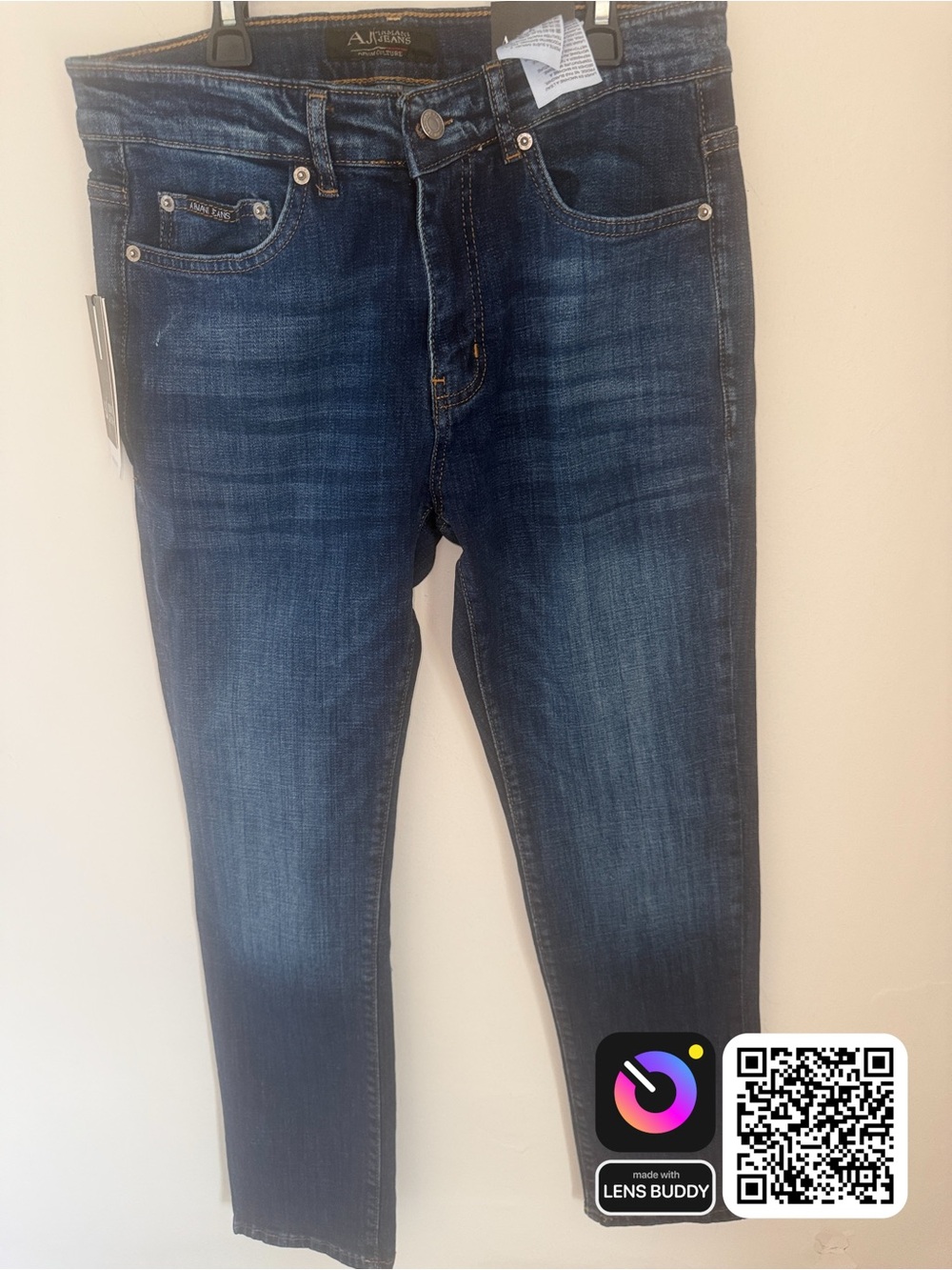 A/X Armani Exchange Men's Dark Blue Slim Straight Jeans